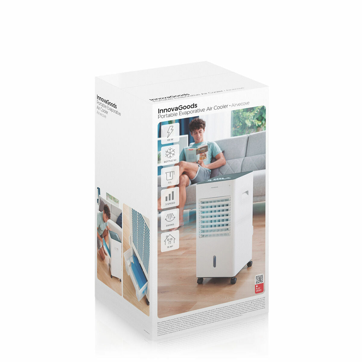 Innovagoods Portable Multifunction Evaporative Air Cooler Airvecove Innovagoods 5 L 65 W