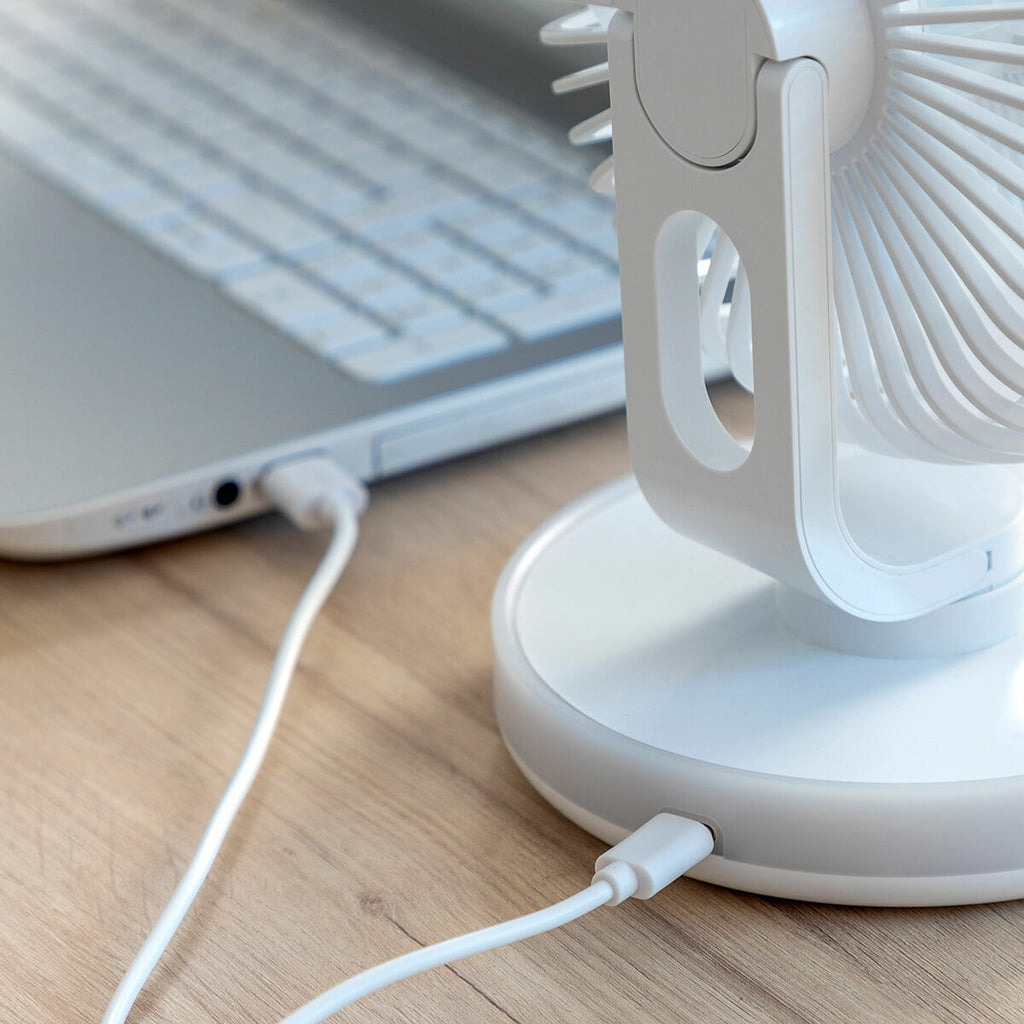 Innovagoods Rechargeable Desk Fan With Led Fanled Innovagoods Ø6,6'' 4000 Mah