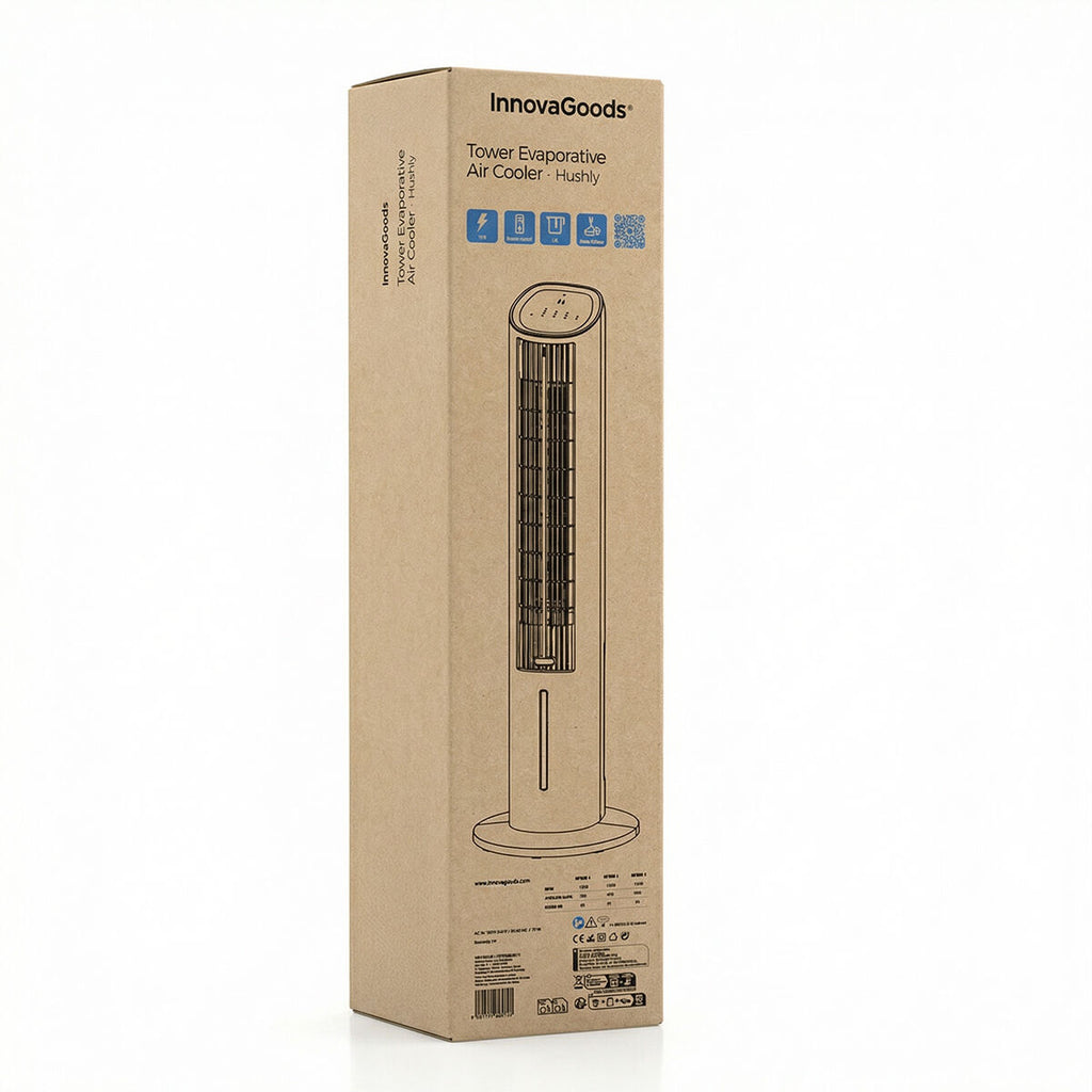 Innovagoods Portable Multifunction Tower Evaporative Cooler With Remote Control Hushly Innovagoods